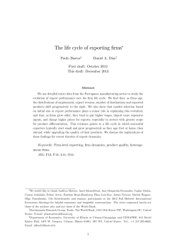 The life cycle of exporting firms! - University of Illinois Urbana