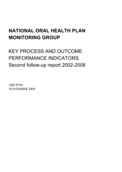 Key Process and Outcome Performance Indicators