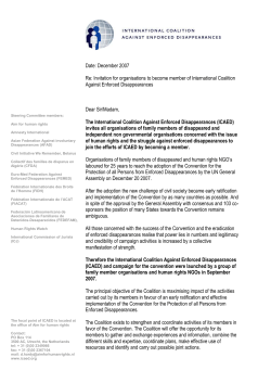 Invitation letter and membership form