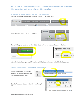 FAQ &ndash; How to Upload MP3 files to a Qualtrics