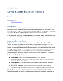 Understanding Syntax Trees