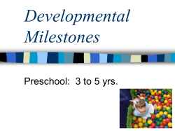 Developmental Milestones