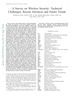 A Survey on Wireless Security: Technical Challenges, Recent