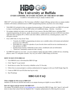 HBO GO Quick Reference Guide