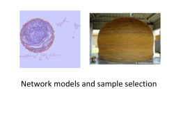 Network models and sample selection