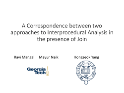 A Correspondence between two approaches to