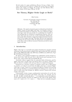 Set Theory, Higher Order Logic or Both?