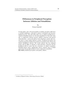 Differences in Peripheral Perception between Athletes and