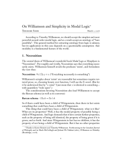 On Williamson and Simplicity in Modal Logic