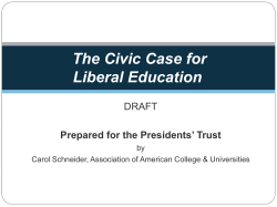 The Civic Case for Liberal Education