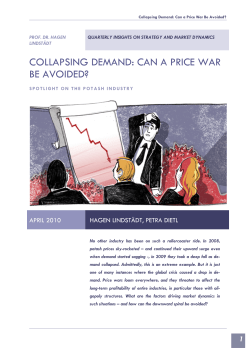 COLLAPSING DEMAND: CAN A PRICE WAR BE AVOIDED?