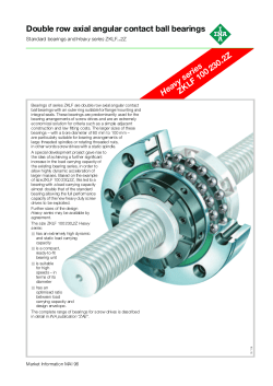 Double row axial angular contact ball bearings Standard