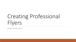 Creating Professional Flyers