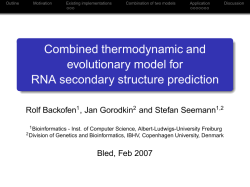 Combined thermodynamic and evolutionary model for RNA