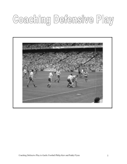 Coaching Defensive Play in Gaelic Football