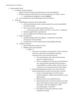 Entertainment Law &ndash; Fall 2011- Rosenthal