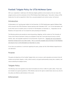 Football Tailgate Policy for UTSA