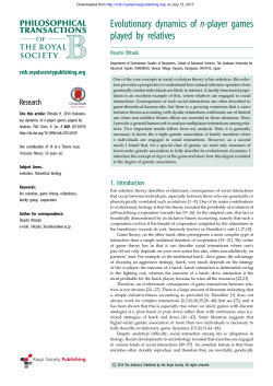 Evolutionary dynamics of n-player games played by relatives