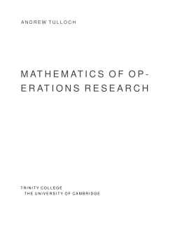 Mathematics Of Operations Research