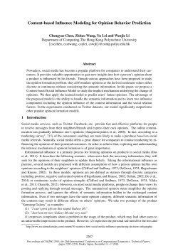 Content-based Influence Modeling for Opinion Behavior Prediction