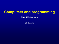 Poč&iacute;tače a programov&aacute;n&iacute; 2