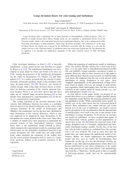Large deviation theory for coin tossing and turbulence