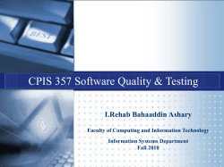 Theory of Testing