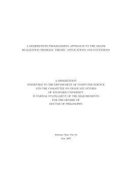 a semidefinite programming approach to the graph realization problem