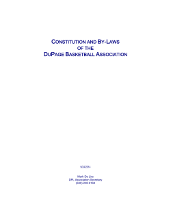 constitution and by-laws of the dupage basketball association