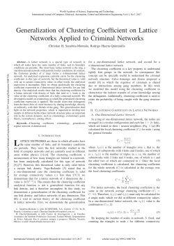 Generalization of Clustering Coefficient on Lattice Networks Applied