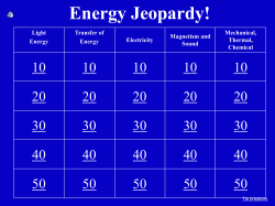 Play Energy Jeopardy