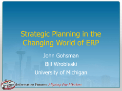Strategic Planning in the Changing World of ERP