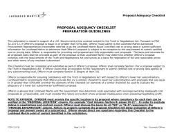 F330, Proposal Adequacy Checklist