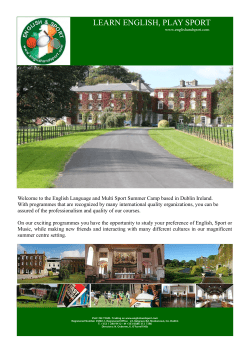 LEARN ENGLISH, PLAY SPORT