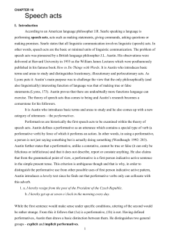 3. The locutionary, illocutionary and perlocutionary acts