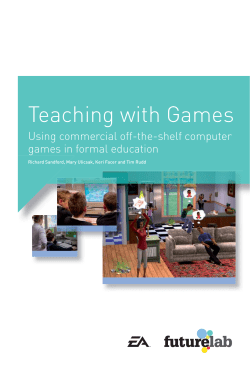 Teaching with Games - National Foundation for Educational Research