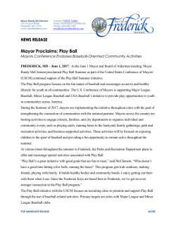 Mayor Proclaims: Play Ball