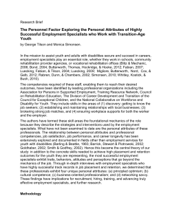 The Personnel Factor Exploring the Personal Attributes of Highly