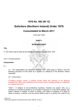 Solicitors (Northern Ireland) Order 1976