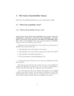 1 The basics of probability theory