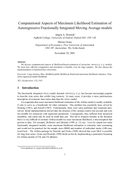 Computational Aspects of Maximum Likelihood