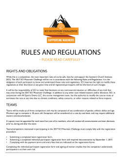 rules and regulations - SCI Mountain Challenge