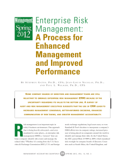 Enterprise Risk Management - Institute of Management Accountants