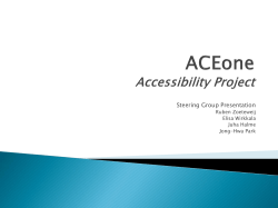 ACEone Accessibility Project