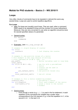 Matlab for PhD students – Basics 3 – WS 2010/11