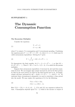 The Dynamic Consumption Function