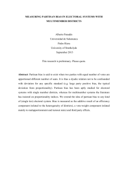 MEASURING PARTISAN BIAS IN ELECTORAL SYSTEMS