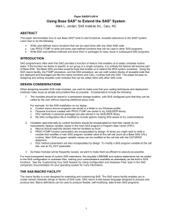 Using Base SAS&reg; to Extend the SAS&reg; System