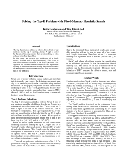 Solving the Top-K Problem with Fixed