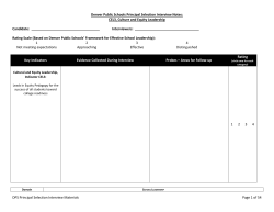 Principal Selection Question Bank with Instructional Leadership Rubric